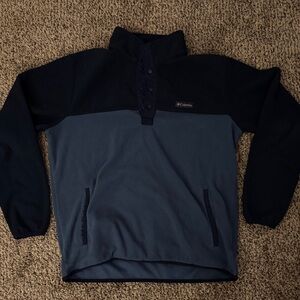 Columbia Two-Tone Blue Fleece Pullover